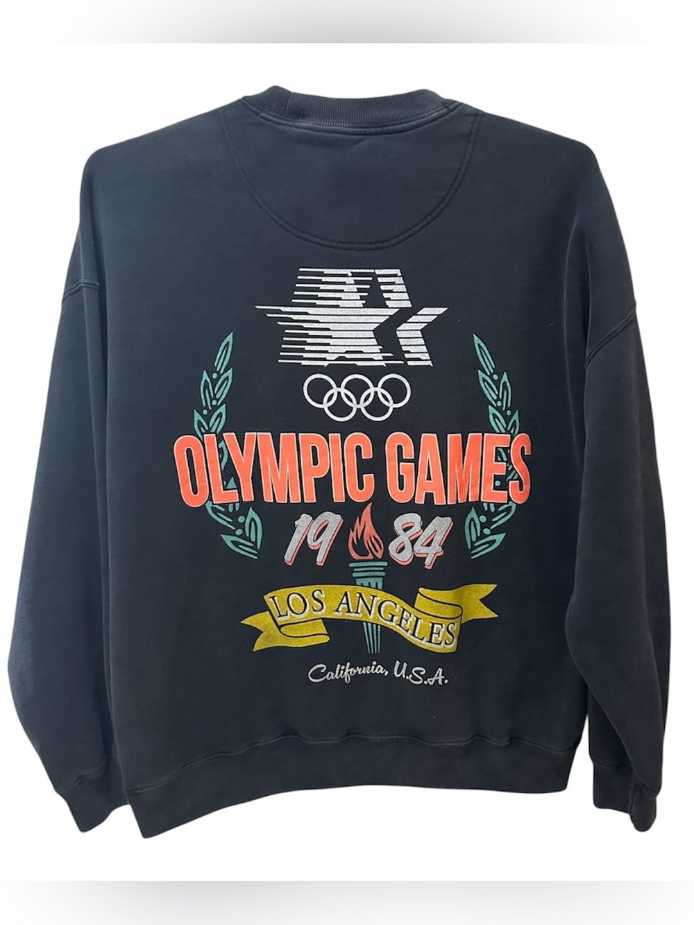 Abercrombie & Fitch 1984 LA Olympics Graphic Crew Sweatshirt Large throwback